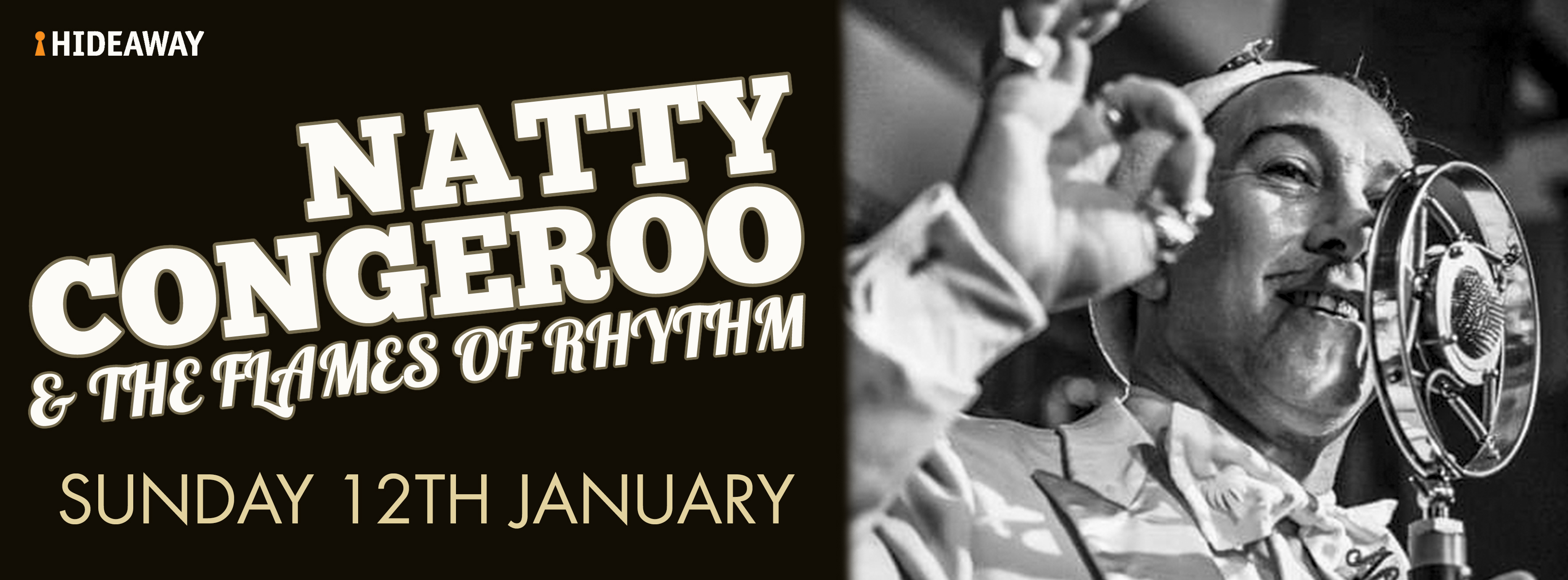 Natty Congeroo and The Flames of Rhythm Sunday 12th January at Hideaway Jazz Club London