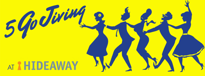 Stellar jump and jive with Five Go Jiving at Hideaway Jazz Club Streatham South London for Sunday Lunch