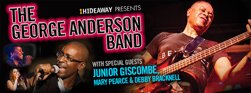George Anderson bass player from Shakatak with Junior Giscombe (Mama Used To Say) and Debby Bracknell perform an evening of jazzfunk and soul  live at Hideaway Jazz Club Streatham
