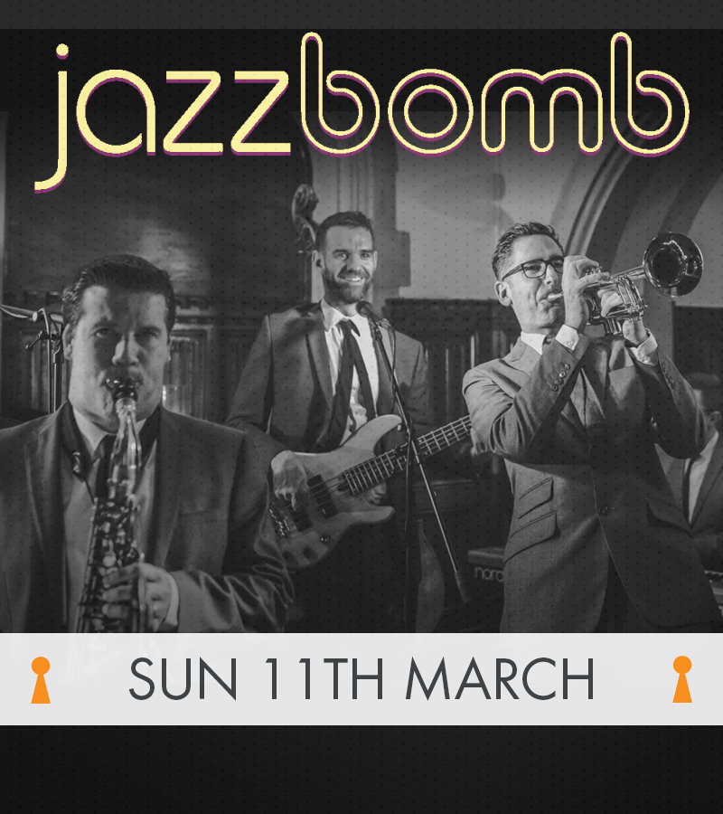 The charistmatic Sam Chaplin with Jazzbomb for Mothers Day at Hideaway Jazz Club London