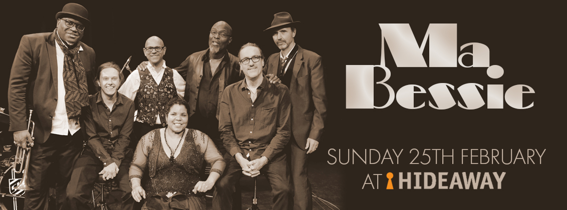 Sunday Lunch with Ma Bessie, Empress of The Blues - the music of Bessie Smith sung by Julia Titus and band at Hideaway Jazz Club London for Sunday Lunch
