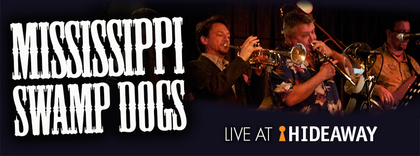 Mississippi Swamp Dogs playing New Orleans funk, soul, rock n' roll and more at Hideaway Jazz Club Streatham South London