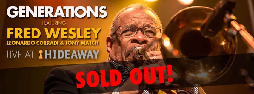 Fred Wesley trombonist to James Brown and funk legend performs live at Hideaway