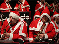 The National Youth Jazz Orchestra's brass section performing